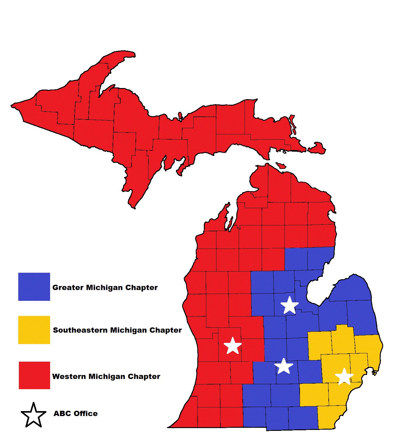 ABC Chapter Michigan Map
